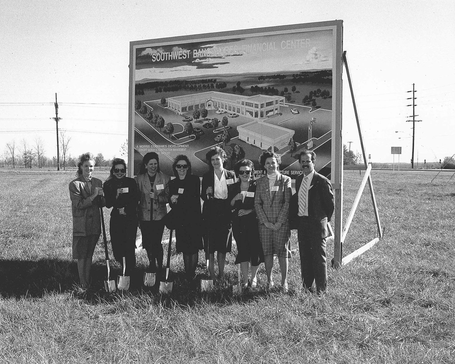 At right, Tracy Kimberlin breaks ground on a tourist information center on U.S. Highway 65 near the start of his 35-year career.